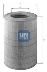UFI 27.357.00 Air filter 465mm, 313mm, Filter Insert