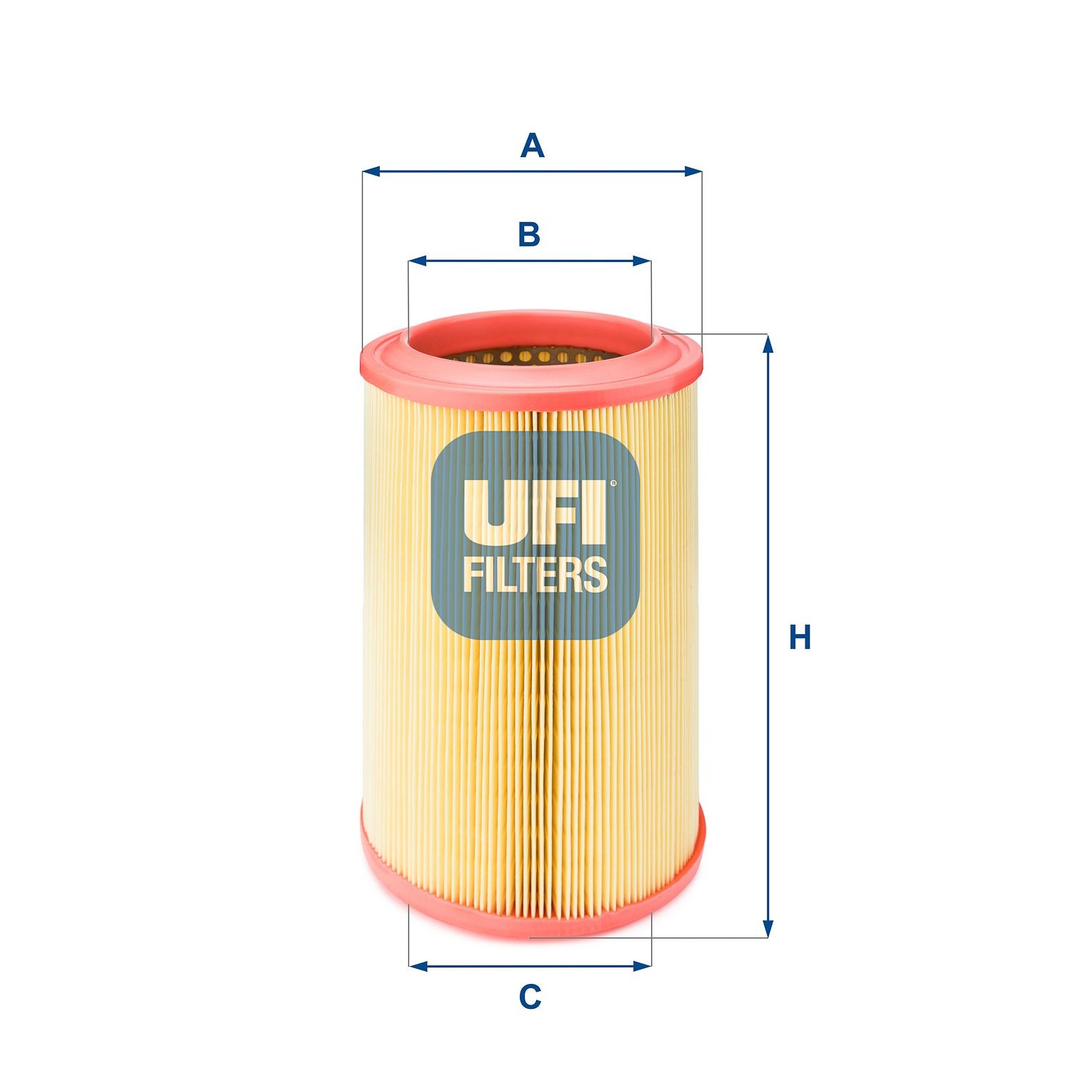 27.366.00 Air filter 27.366.00 UFI 257mm, 148mm, Filter Insert
