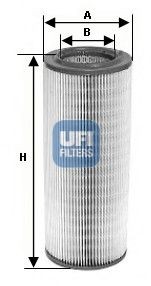UFI 144mm, 177mm, Filter Insert Height: 144mm Engine air filter 27.397.00 buy