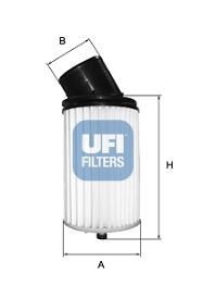 UFI 27.523.00 Air filter 309,5mm, 129mm, Filter Insert