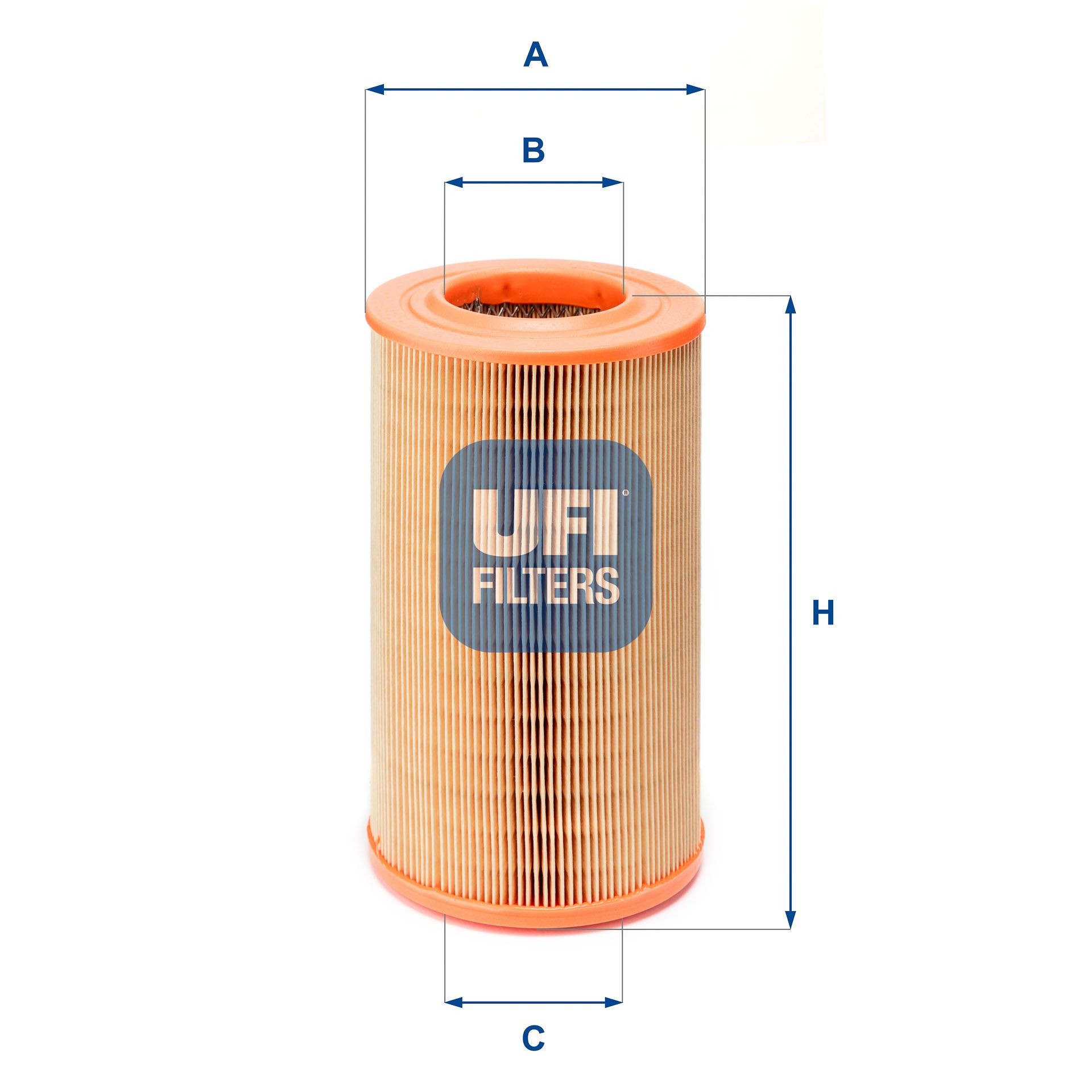 UFI 27.524.00 Air filter 235mm, 136mm, Filter Insert