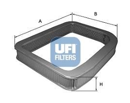 UFI 44mm, 308mm, Filter Insert Height: 44mm Engine air filter 27.525.00 buy