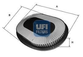 UFI 27.526.00 Air filter 54,5mm, 342,5mm, Filter Insert