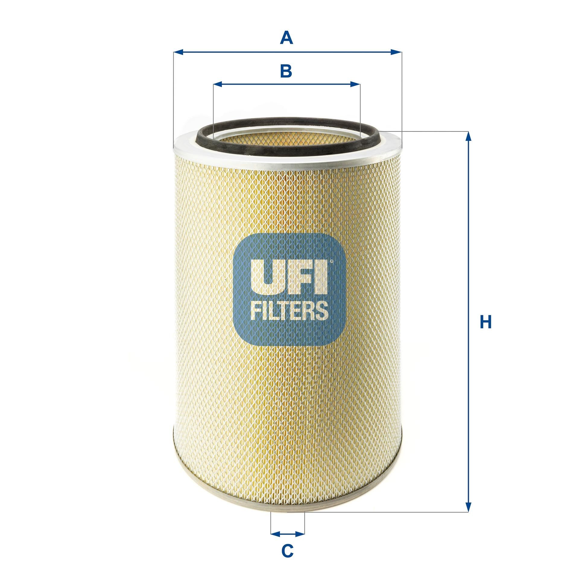 UFI 482mm, 327mm, Filter Insert Height: 482mm Engine air filter 27.563.00 buy