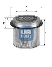 UFI 175,5mm, 203, 191mm, Filter Insert Height: 175,5mm Engine air filter 27.579.00 buy
