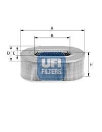 UFI 27.580.00 Air filter 181mm, 172, 148mm, Filter Insert