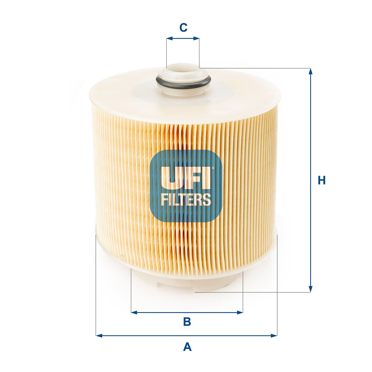 UFI 27.598.00 Air filter 191,6mm, 166mm, Filter Insert