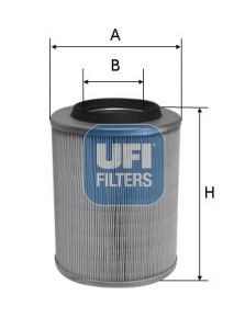 UFI 27.647.00 Air filter 202mm, 154mm, Filter Insert