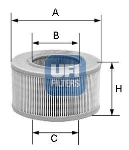 UFI 27.701.00 Air filter 78mm, 202mm, Filter Insert