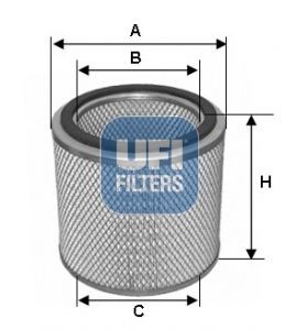 UFI 209, 209,0mm, 222mm Height: 209, 209,0mm Engine air filter 27.724.00 buy