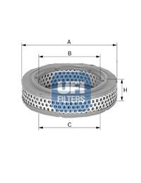 UFI 48mm, 250mm, Filter Insert Height: 48mm Engine air filter 27.725.00 buy