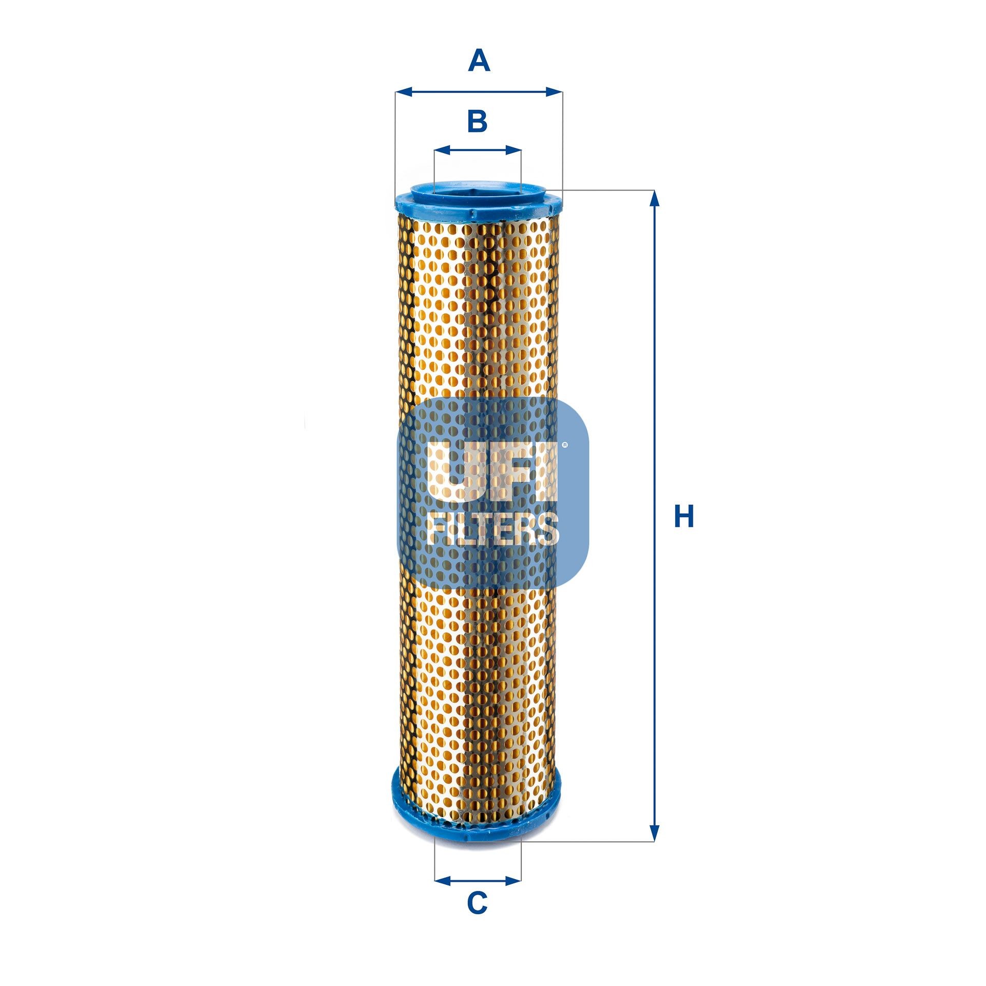 27.729.00 UFI Air filters ALFA ROMEO 411mm, 110mm, Filter Insert