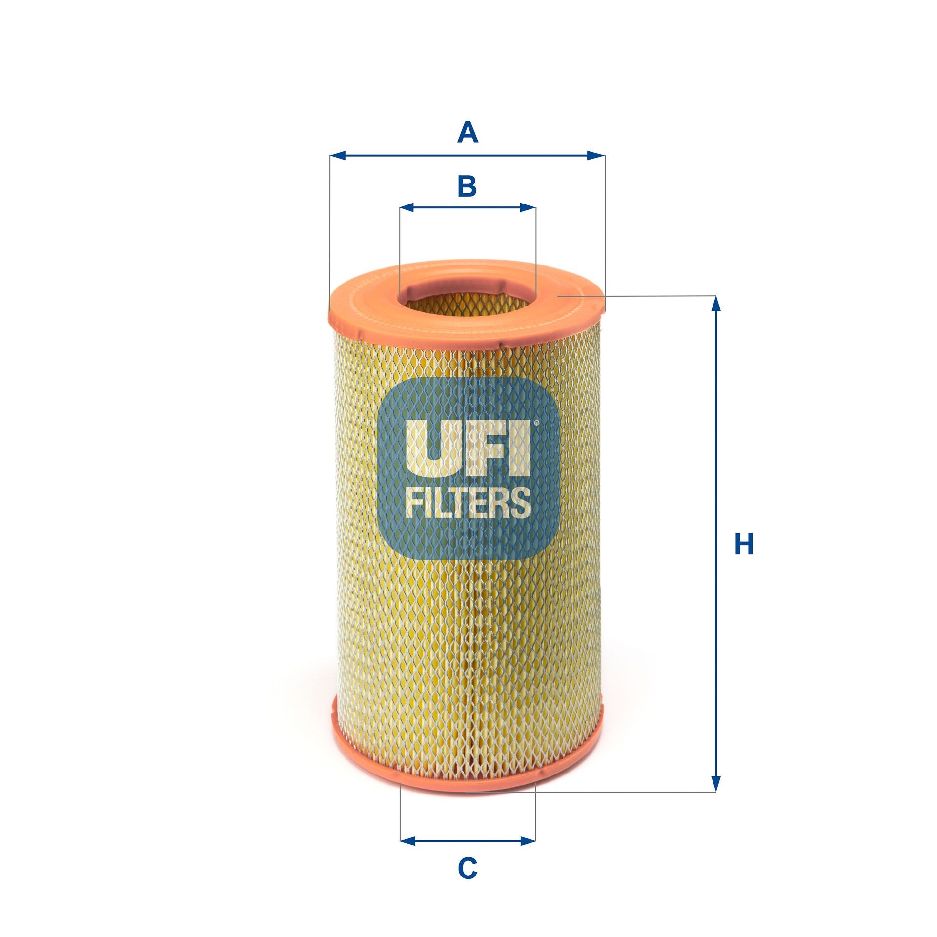 UFI 27.800.00 Air filter 205mm, 125mm, Filter Insert