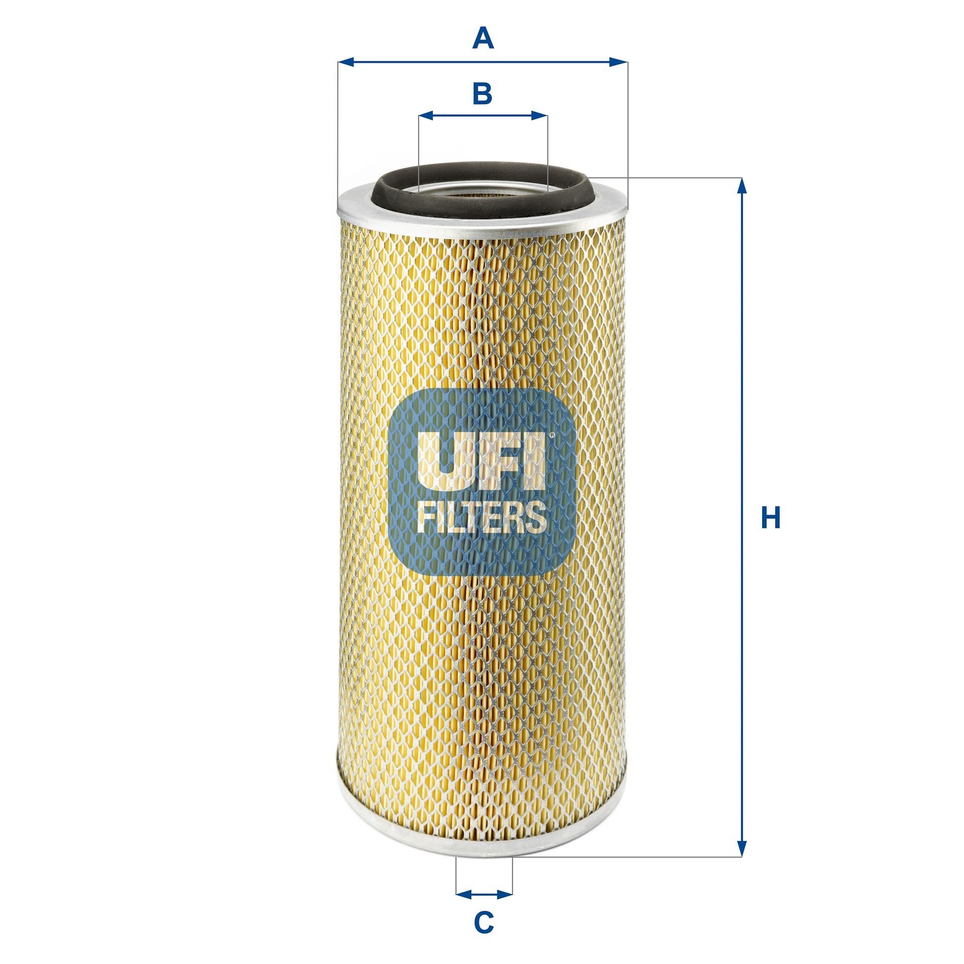 UFI 351mm, 166mm, Filter Insert Height: 351mm Engine air filter 27.804.00 buy