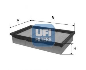 UFI 27.834.00 Air filter 138, 138,0mm, 167mm