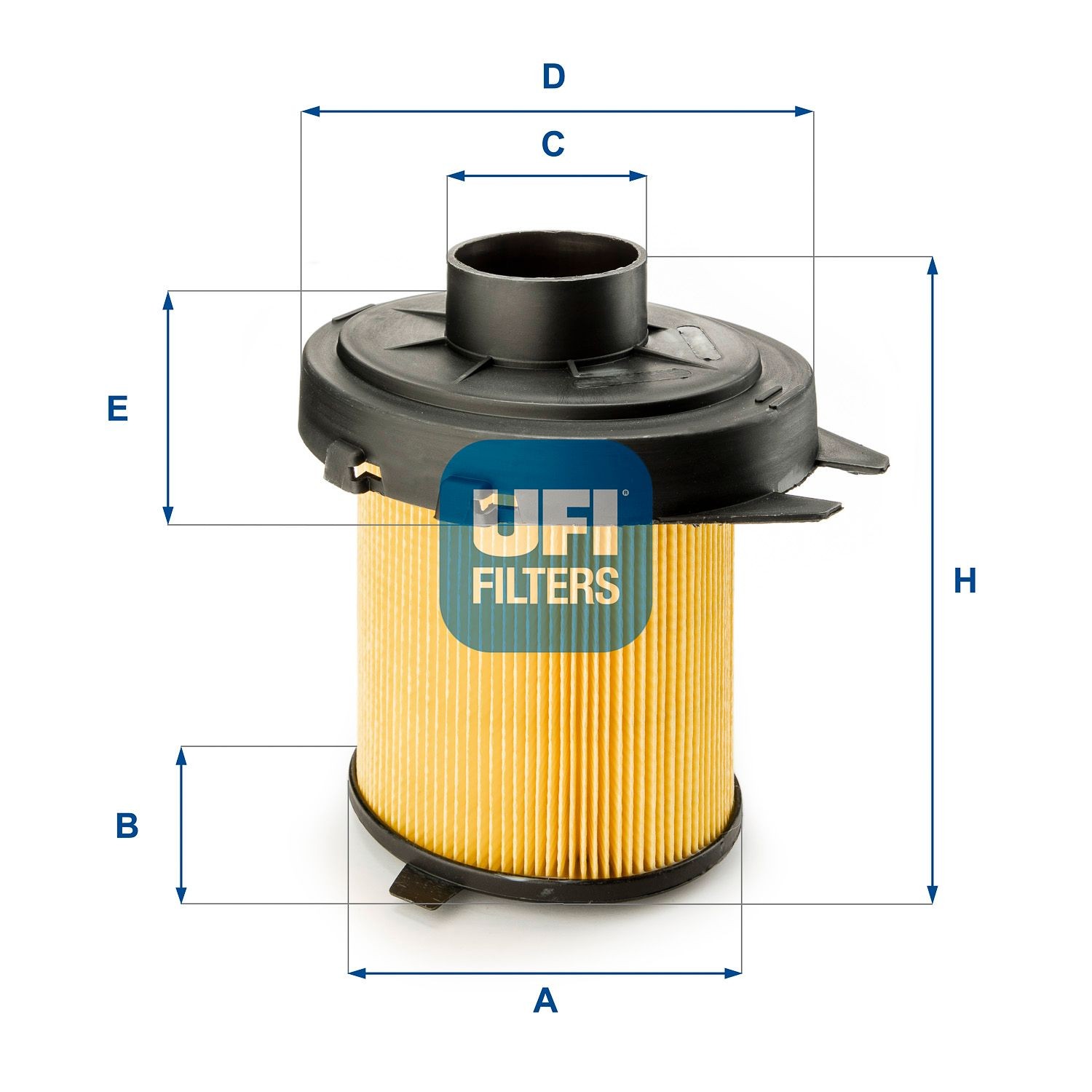 UFI 27.845.02 Air filter 197mm, 135, 173mm, Filter Insert