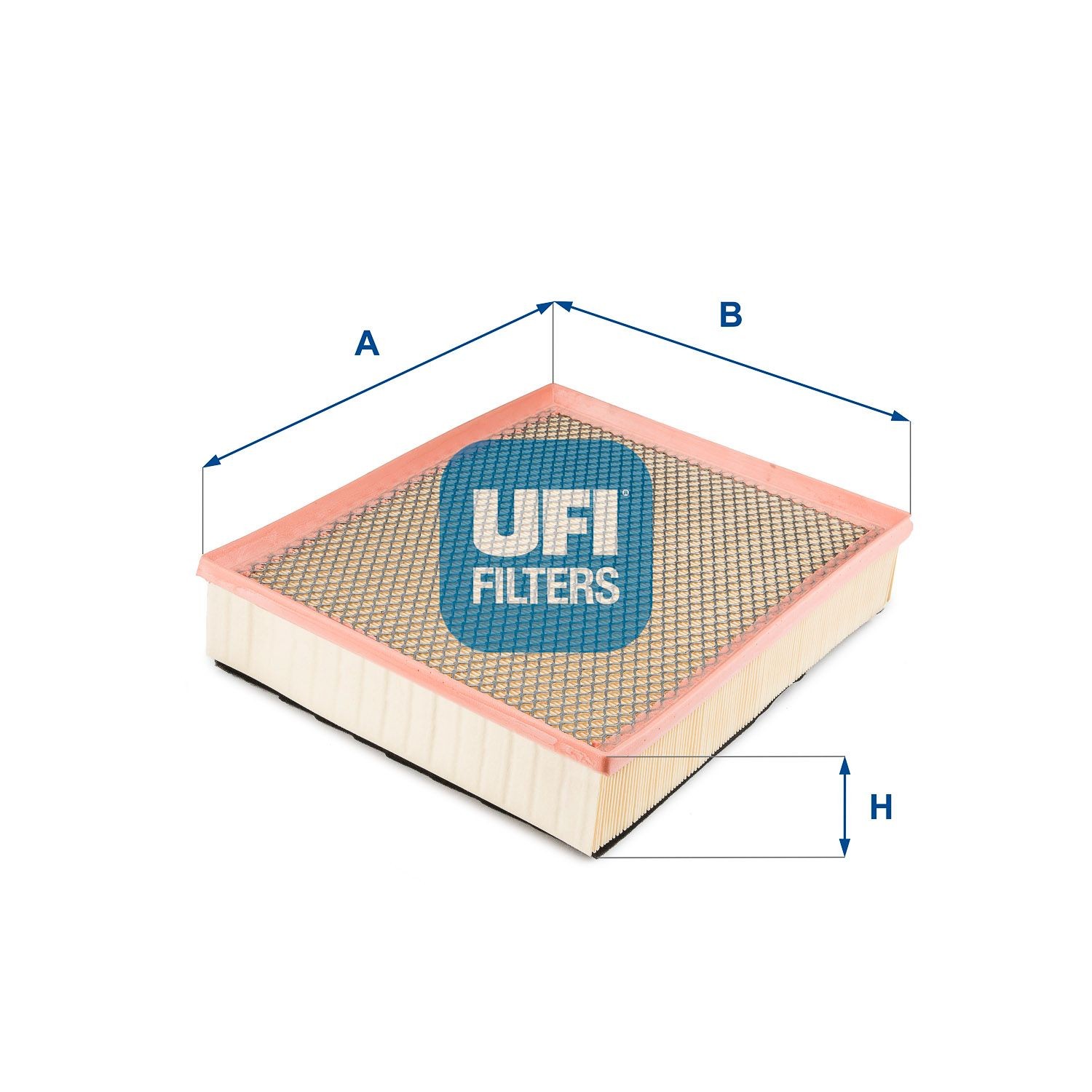 UFI 127mm, 116mm, Filter Insert Height: 127mm Engine air filter 27.896.00 buy