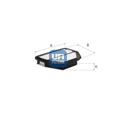 UFI 78mm, 360mm, Filter Insert Height: 78mm Engine air filter 27.915.00 buy