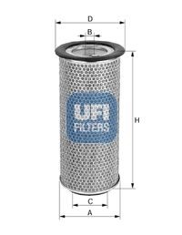 UFI 27.971.00 Air filter 383, 383,0mm, 168, 190mm