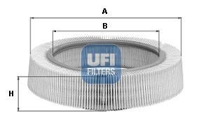 UFI 30.005.00 Air filter 108mm, 218,5mm, Filter Insert