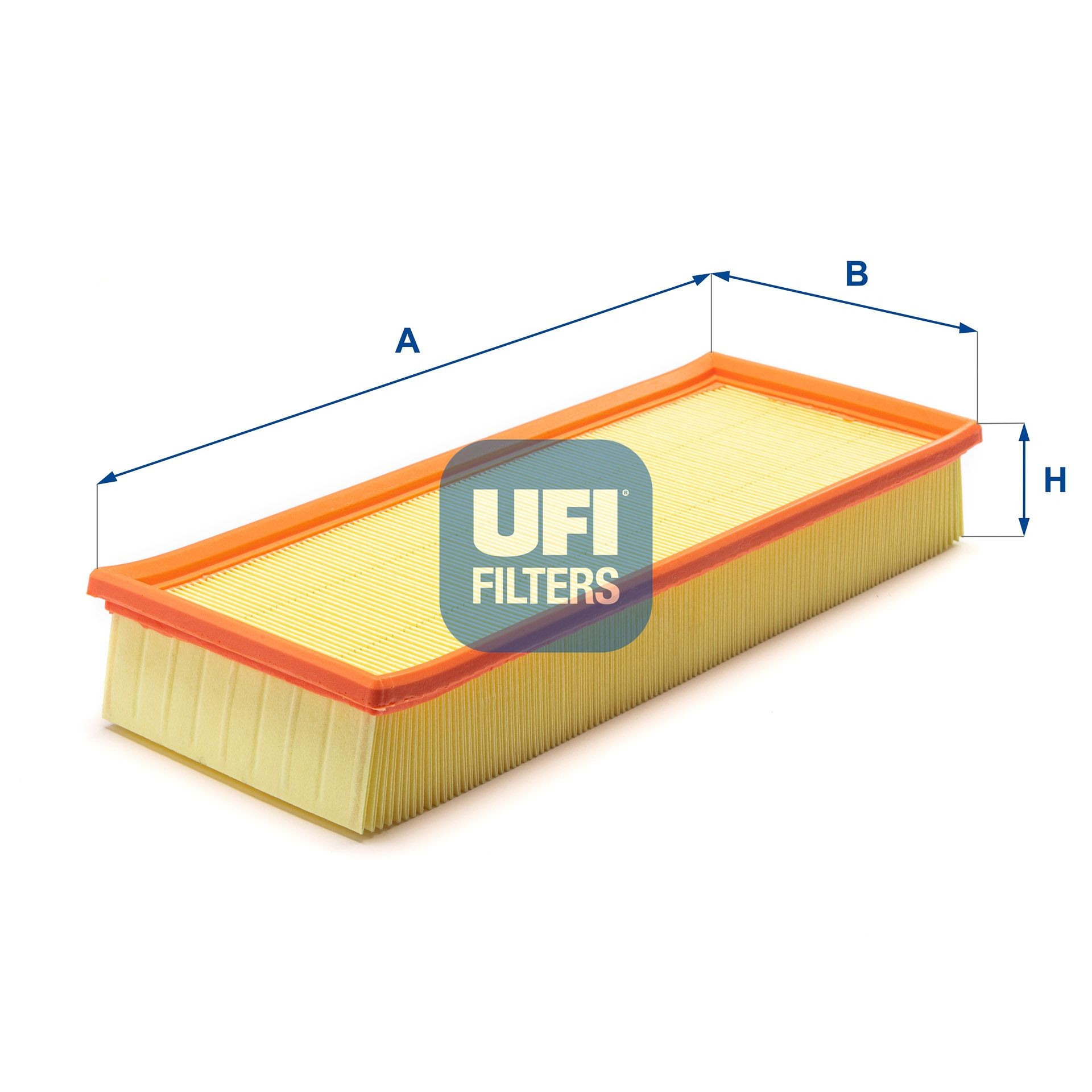 UFI 57mm, 150mm, 372mm, Filter Insert Length: 372mm, Width: 150mm, Height: 57mm Engine air filter 30.035.00 buy