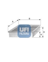 UFI 30.040.00 Air filter 49mm, 170mm, 597mm, Filter Insert