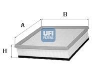 UFI 65mm, 185mm, 276mm, Filter Insert Length: 276mm, Width: 185mm, Height: 65mm Engine air filter 30.113.00 buy