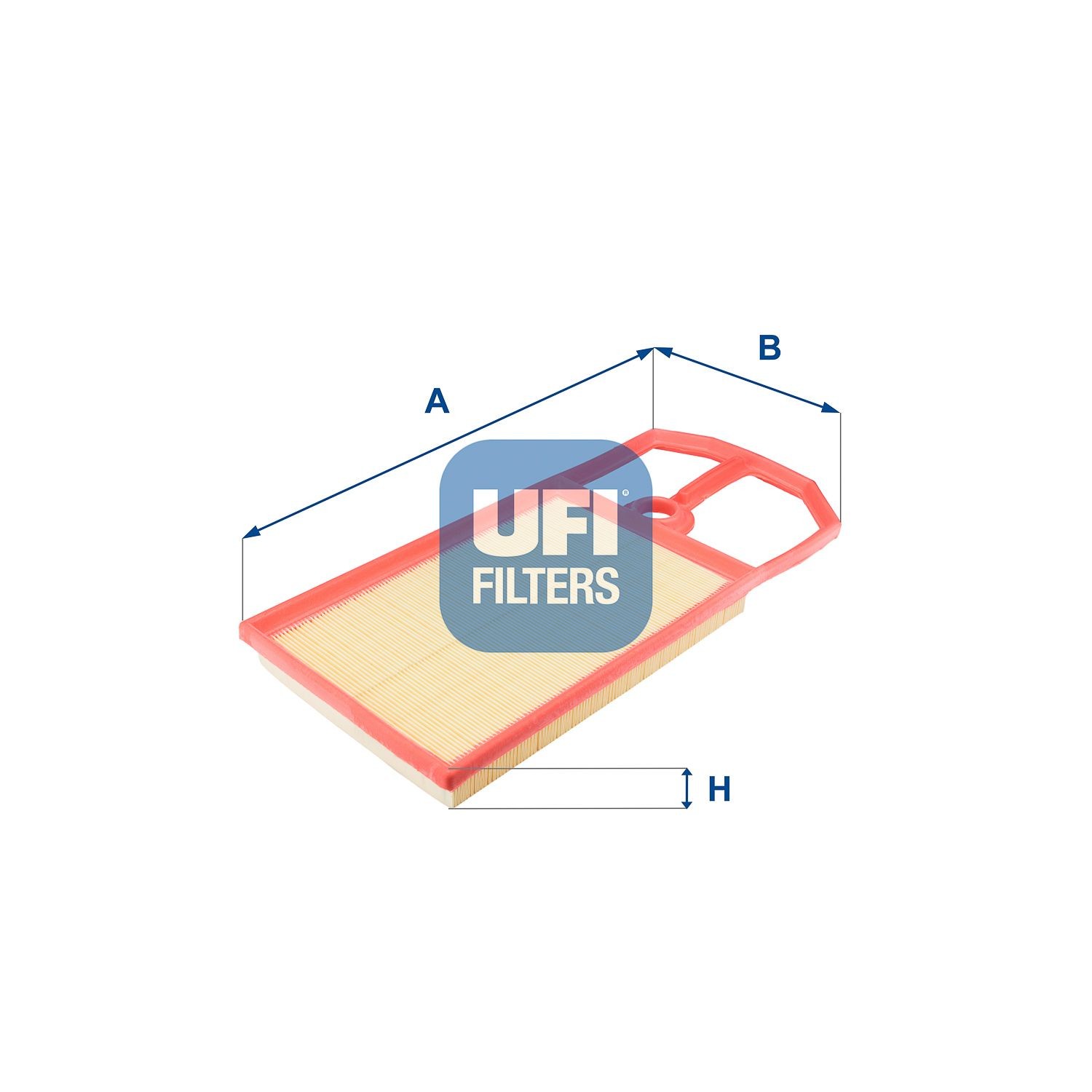 UFI 32mm, 187,5mm, 417mm, Filter Insert Length: 417mm, Width: 187,5mm, Height: 32mm Engine air filter 30.124.00 buy