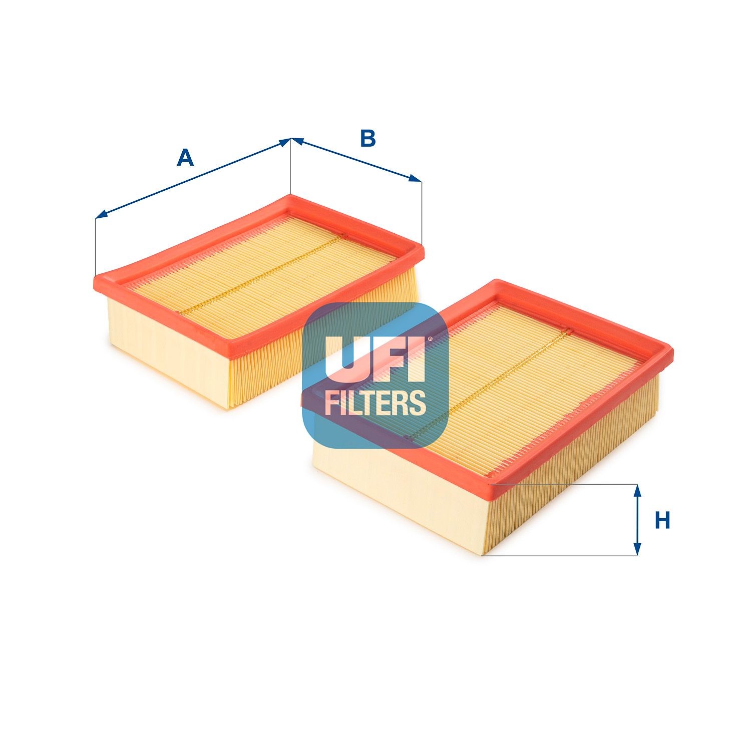 UFI 30.134.00 Filtre à air 49mm, 140mm, 185mm, carré(e), Filtre à air recyclé