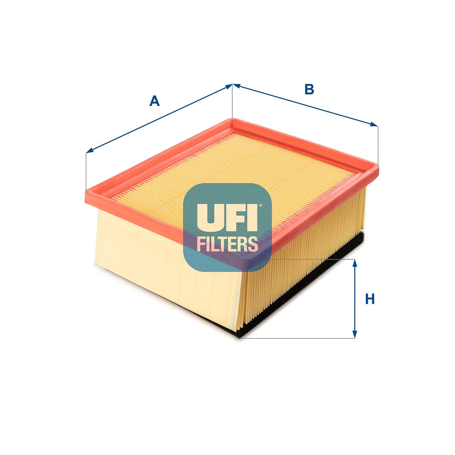 UFI 30.149.00 Air filter 80mm, 168mm, 206mm, Filter Insert