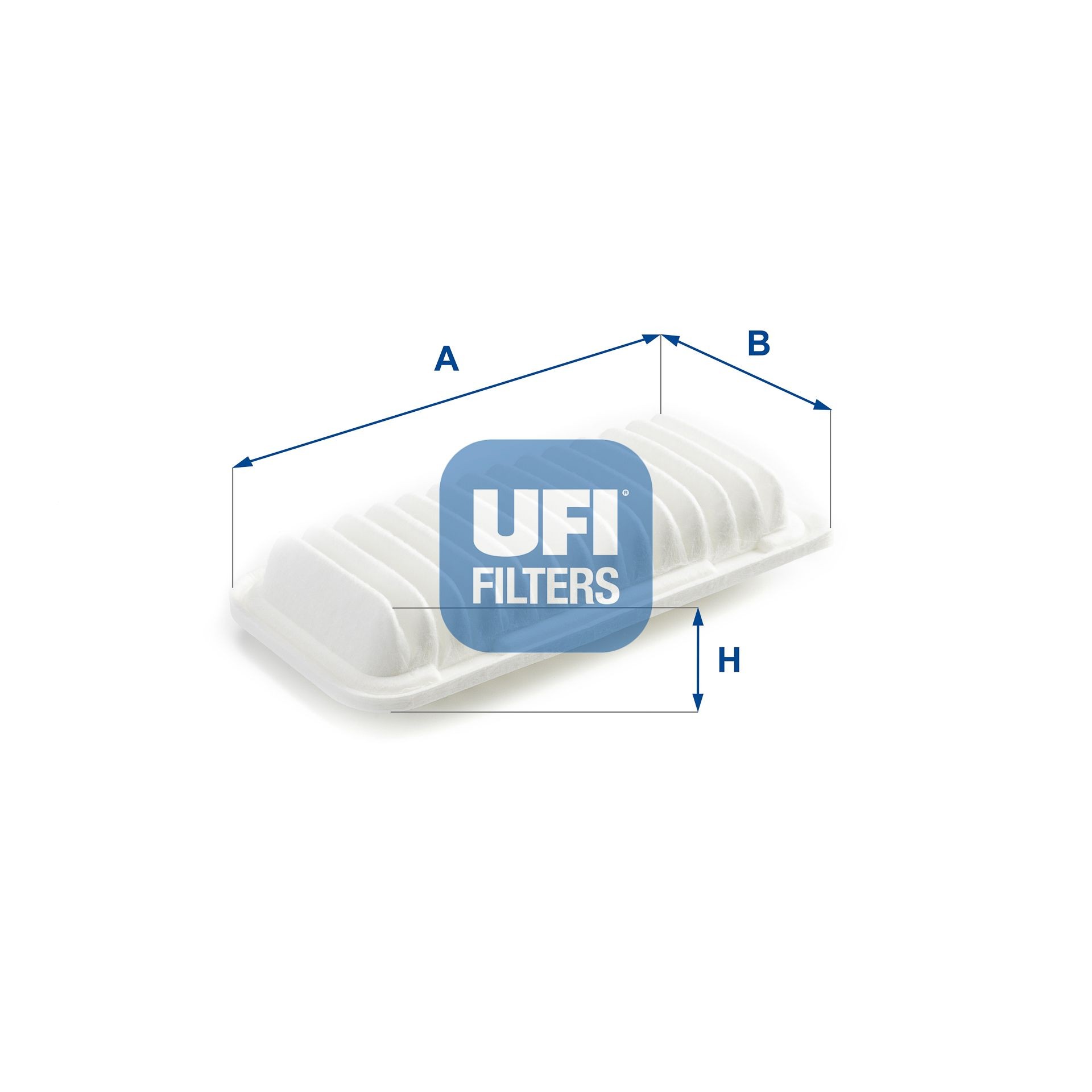 30.176.00 UFI Air filters TOYOTA 50mm, 122mm, 249mm, Filter Insert