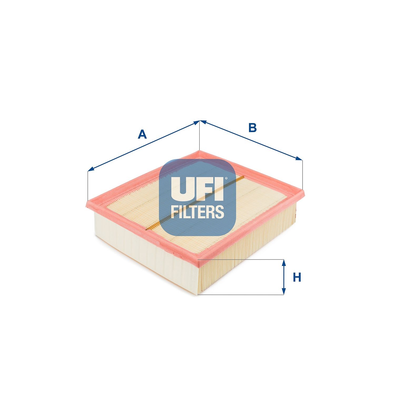 30.192.00 UFI Air filters AUDI 57mm, 213mm, 253mm, Filter Insert