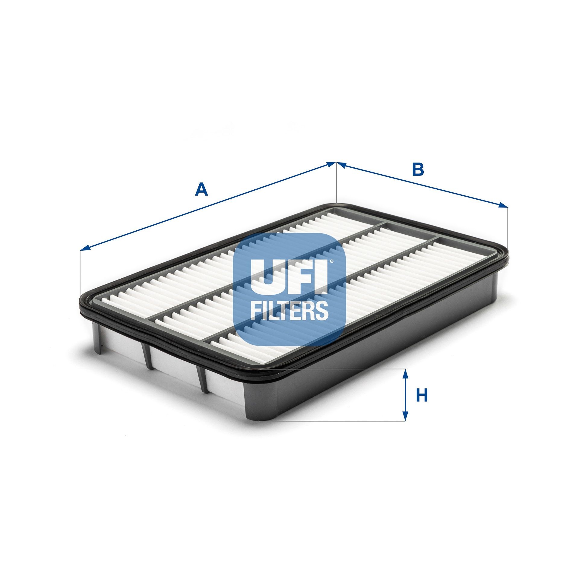 UFI 43mm, 201mm, 309mm, Filter Insert Length: 309mm, Width: 201mm, Height: 43mm Engine air filter 30.204.00 buy