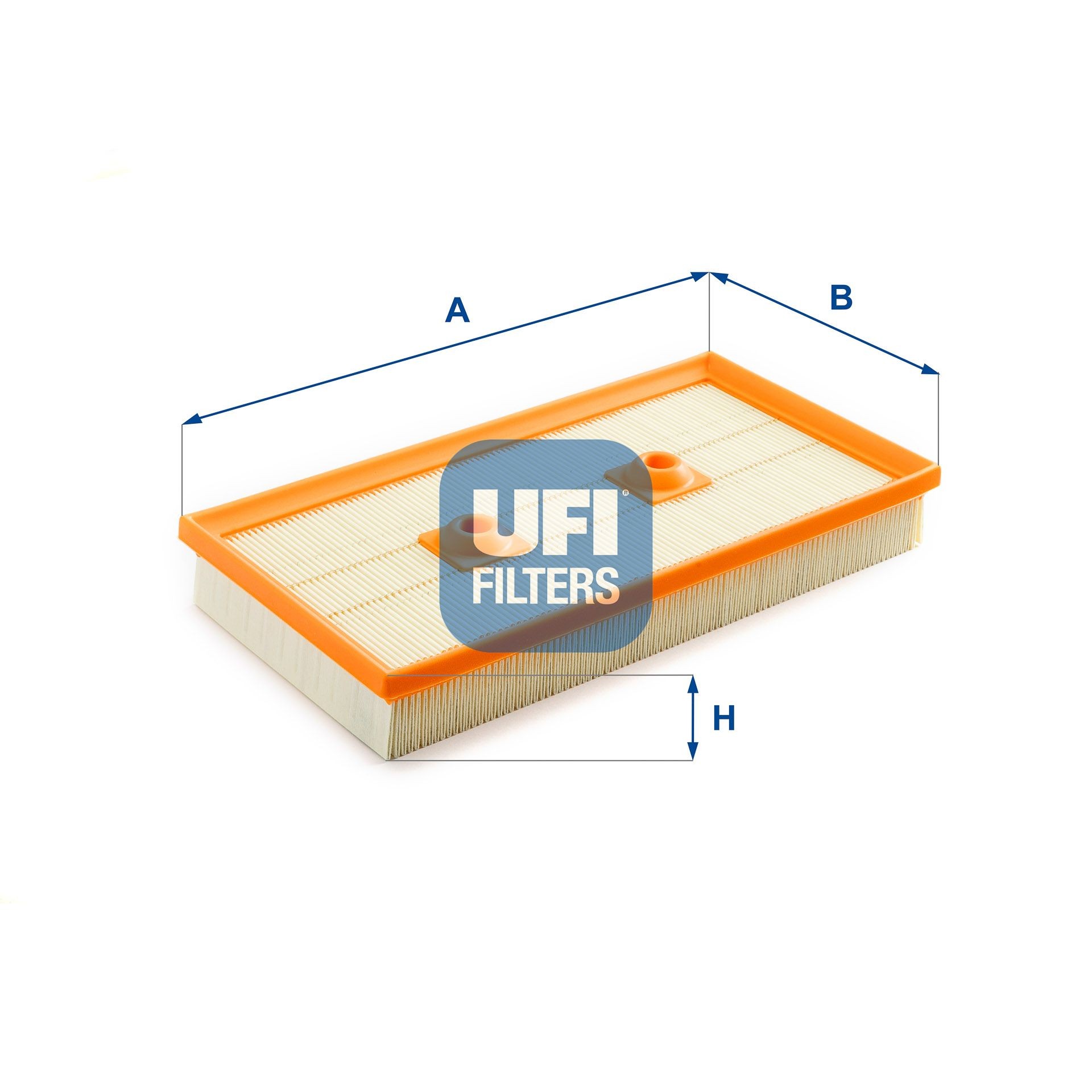 UFI 42mm, 155mm, 300mm, Filter Insert Length: 300mm, Width: 155mm, Height: 42mm Engine air filter 30.209.00 buy