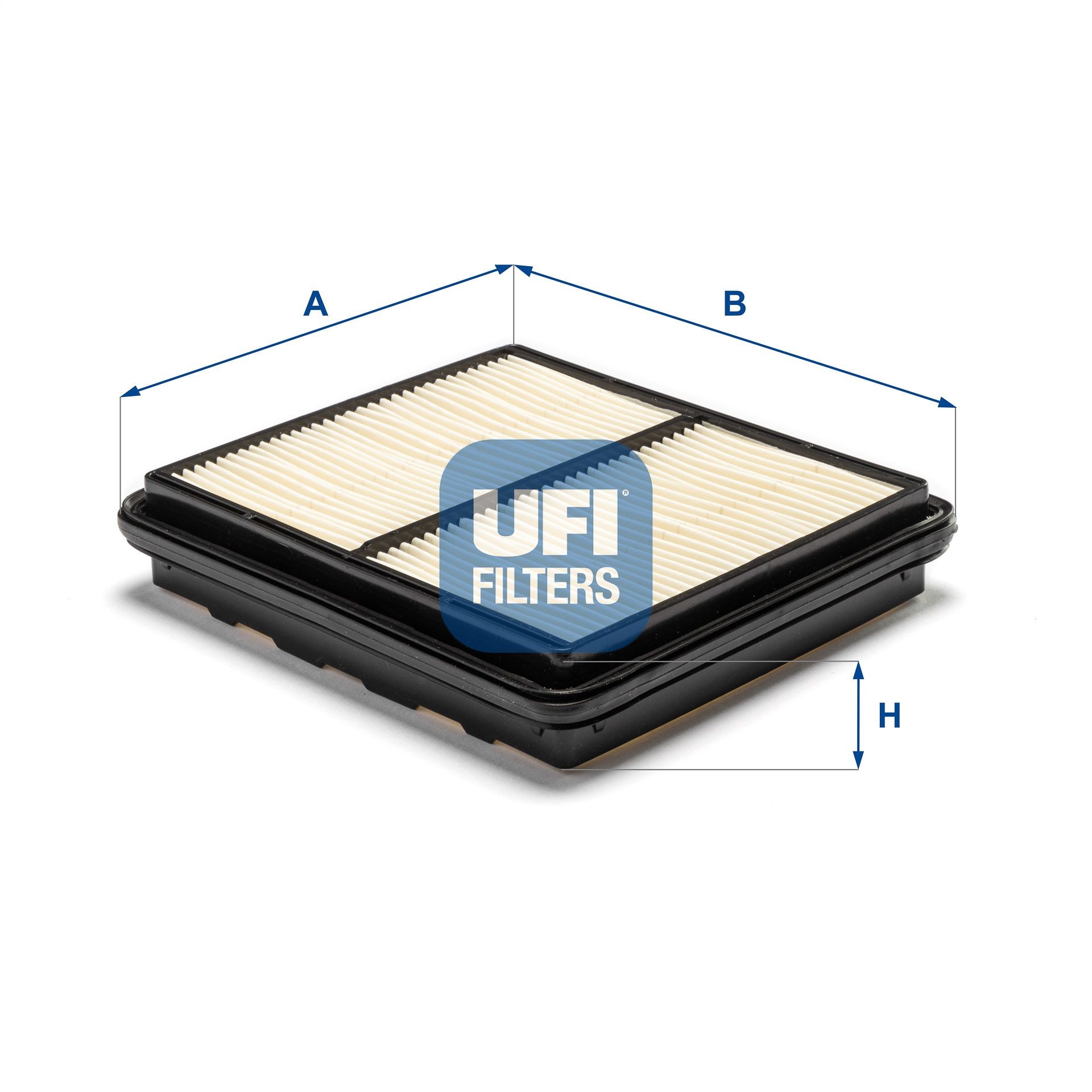 UFI 43mm, 185mm, 207,5mm, Filter Insert Length: 207,5mm, Width: 185mm, Height: 43mm Engine air filter 30.235.00 buy