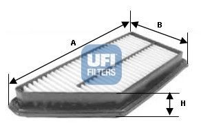 UFI 30.237.00 Air filter 52mm, 157,5mm, 338,5mm, Filter Insert