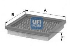 UFI 33mm, 137mm, 224mm, Filter Insert Length: 224mm, Width: 137mm, Height: 33mm Engine air filter 30.249.00 buy