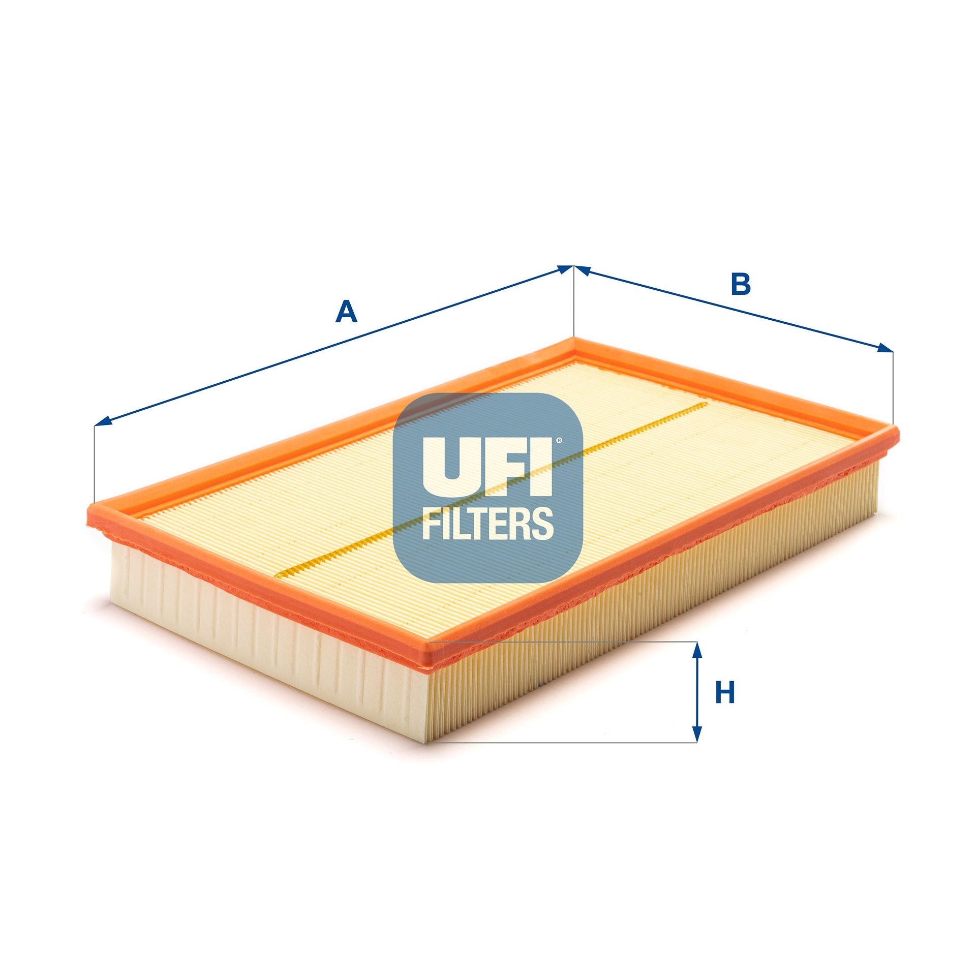 UFI 50mm, 223mm, 346mm, Filter Insert Length: 346mm, Width: 223mm, Height: 50mm Engine air filter 30.303.00 buy