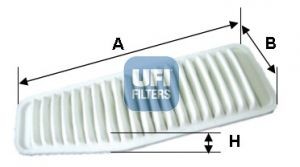 UFI 30.338.00 Air filter 17801 28010