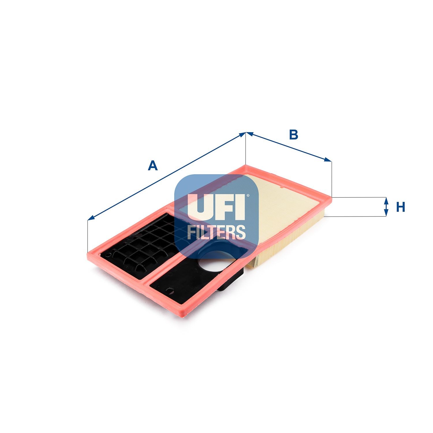 UFI 43mm, 190mm, 372mm, Filter Insert Length: 372mm, Width: 190mm, Height: 43mm Engine air filter 30.342.00 buy