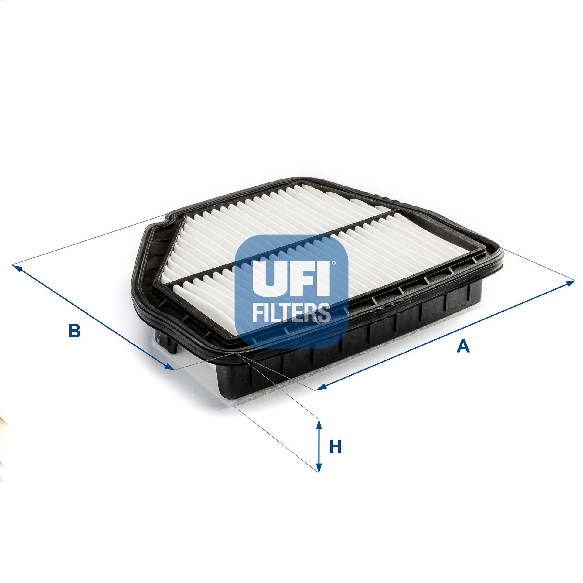 UFI 50mm, 228mm, 284,5mm, Filter Insert Length: 284,5mm, Width: 228mm, Height: 50mm Engine air filter 30.392.00 buy