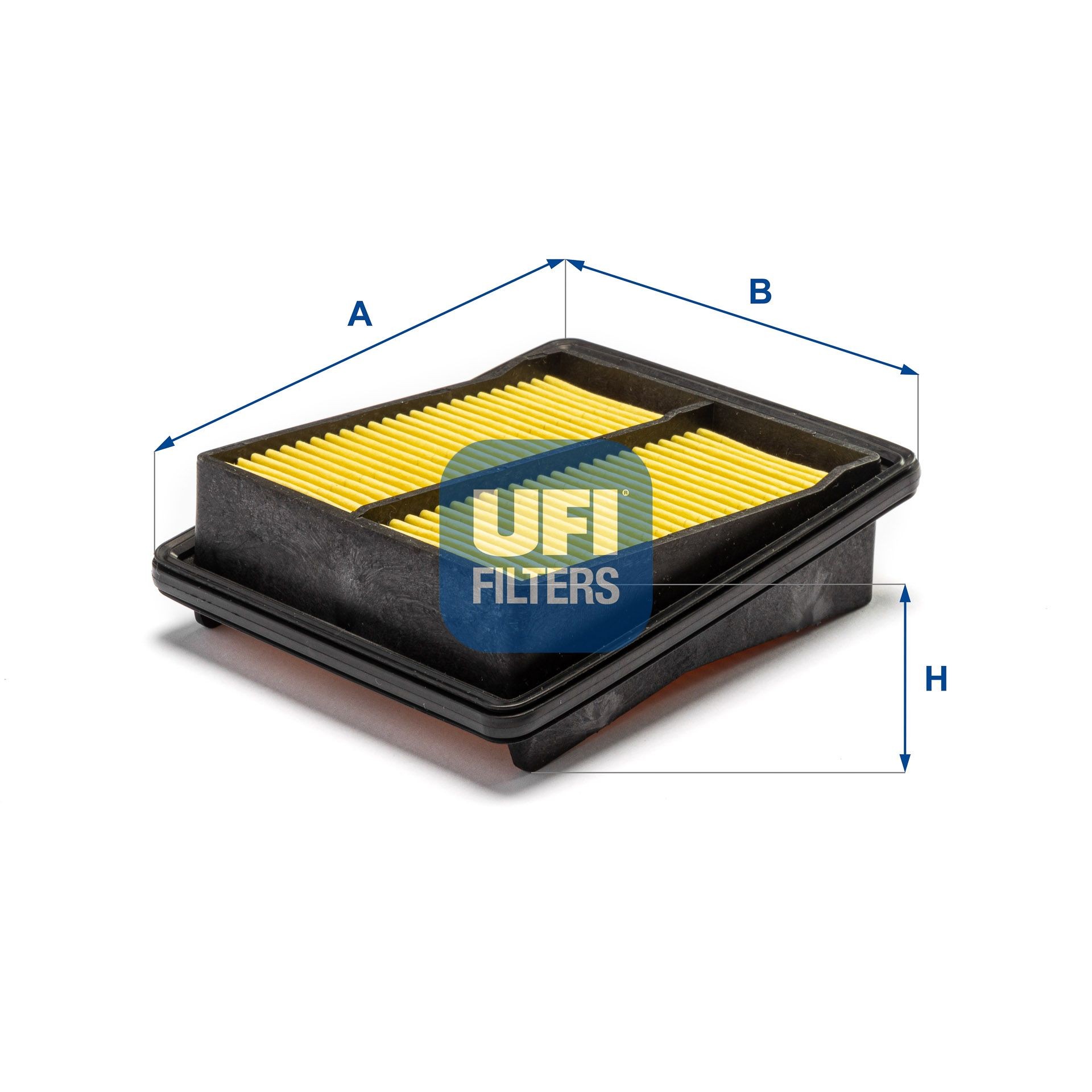 30.497.00 UFI Air filters HONDA 55,5mm, 146mm, 166mm, Filter Insert