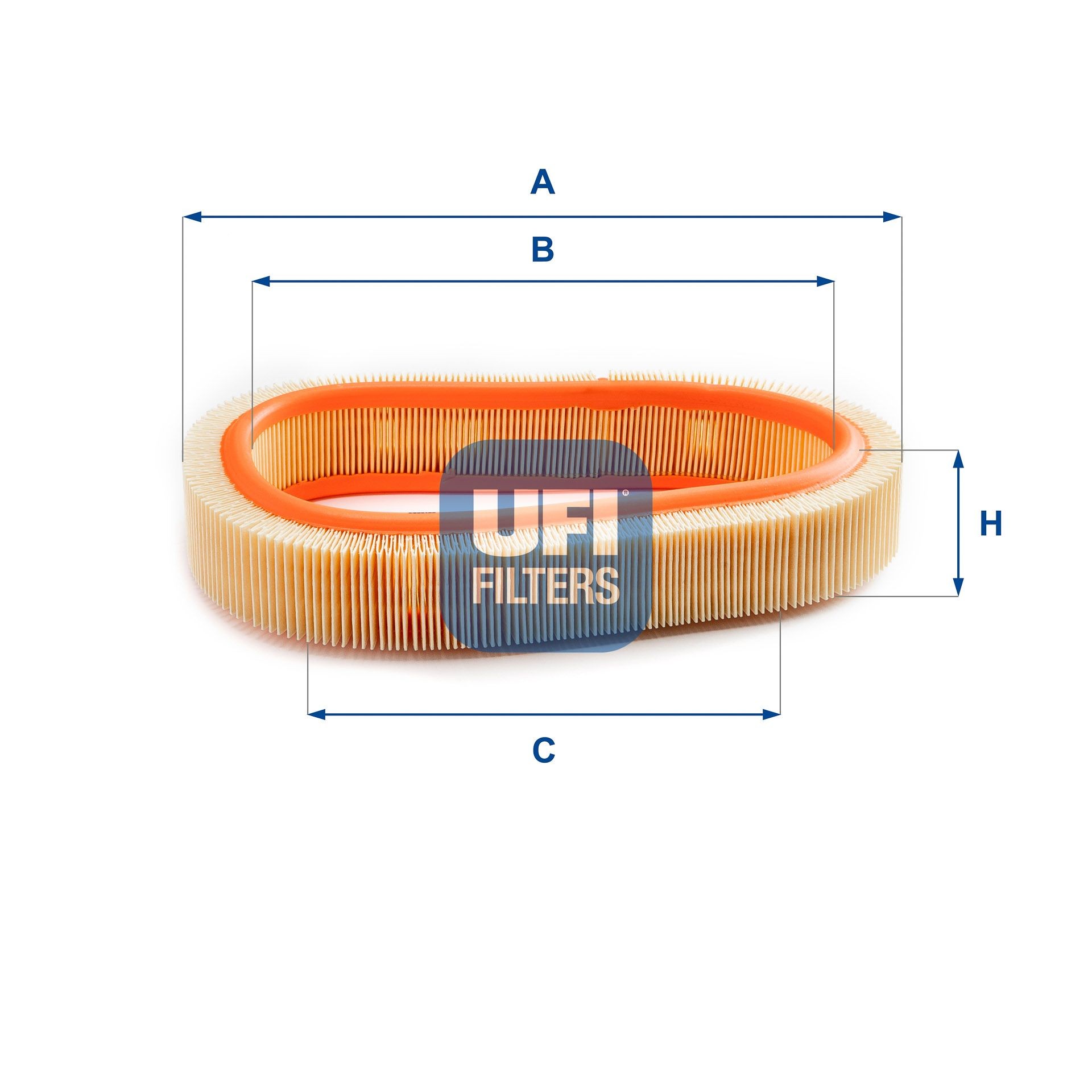 UFI 30.806.00 Air filter 53mm, 276mm, Filter Insert