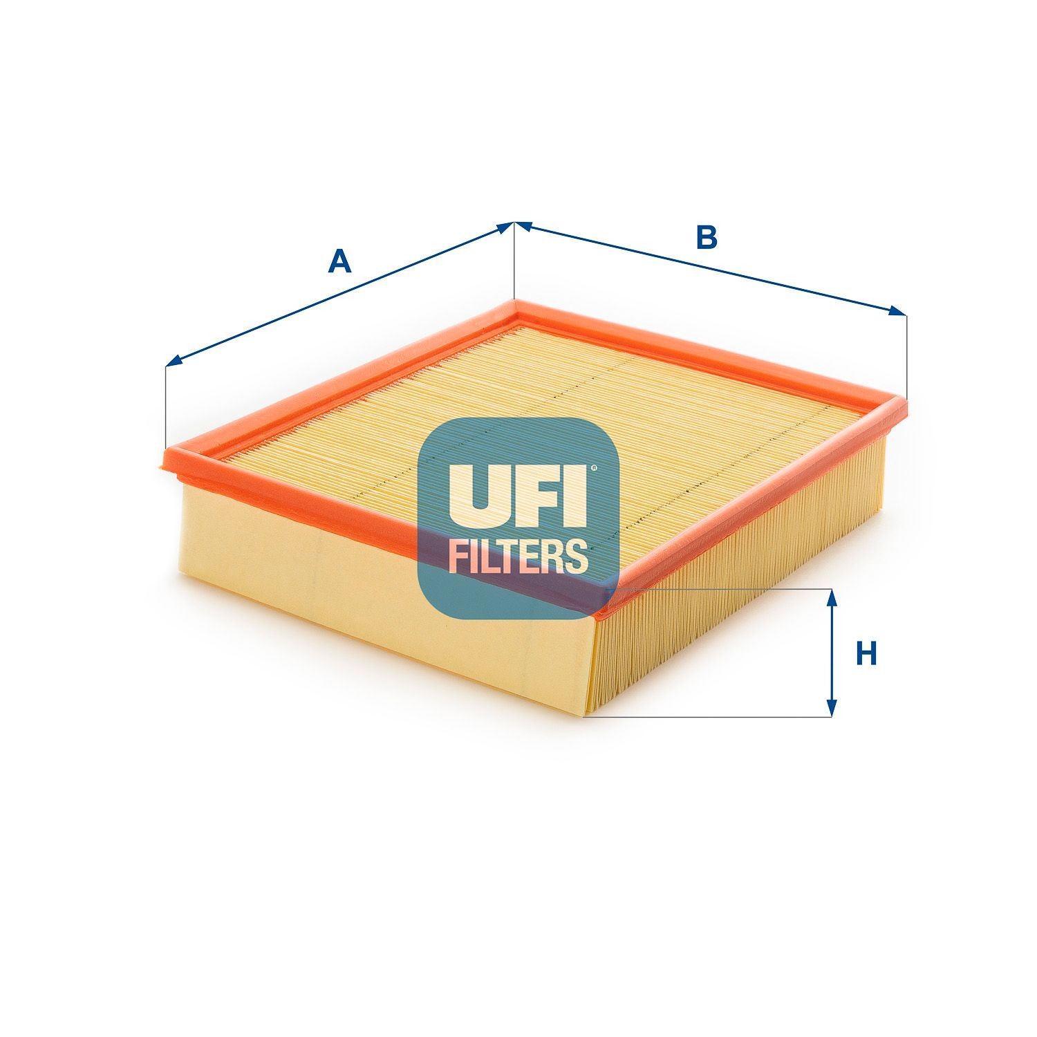 UFI 57mm, 213mm, 254mm, Filter Insert Length: 254mm, Width: 213mm, Height: 57mm Engine air filter 30.944.00 buy
