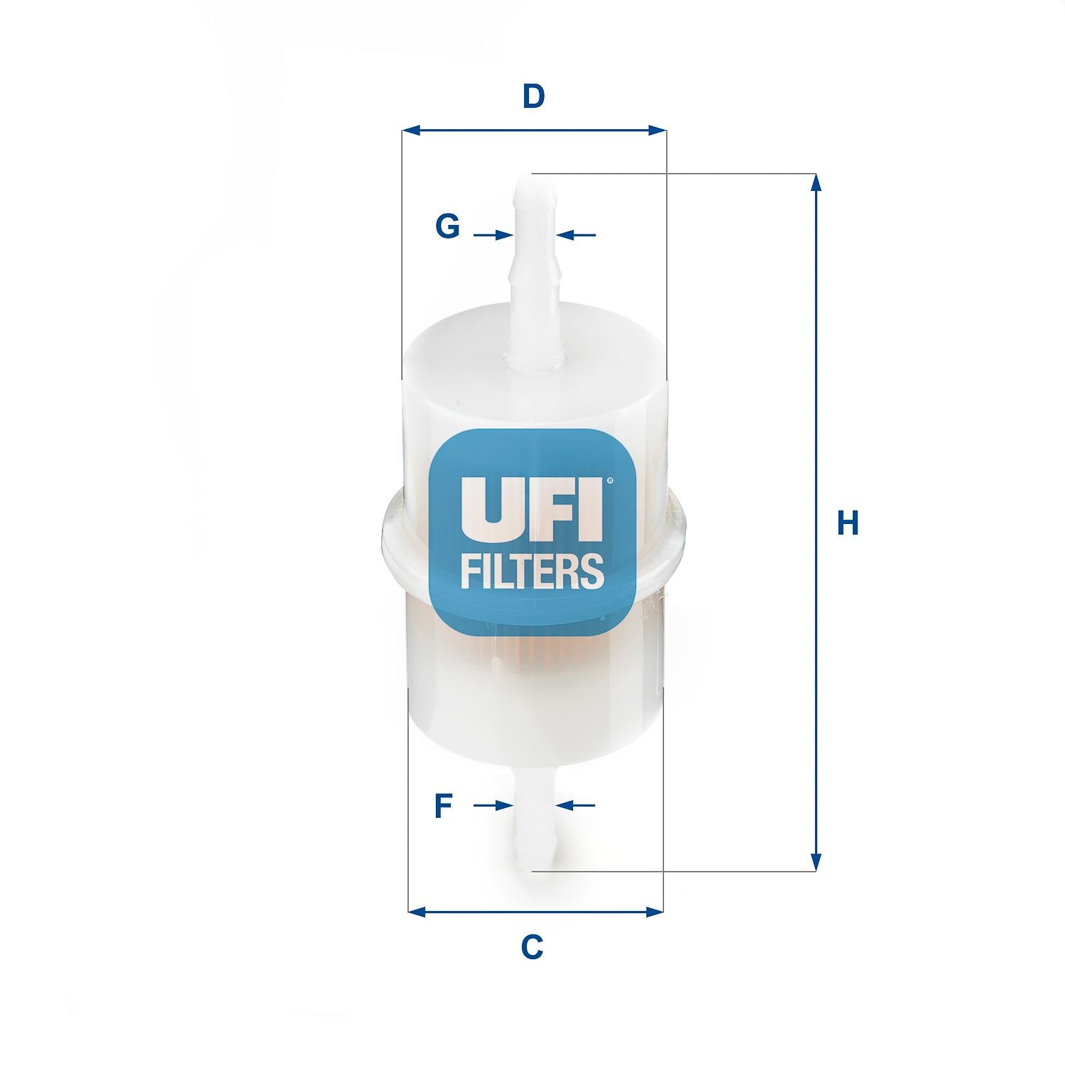31.001.00 Fuel filter 31.001.00 UFI Filter Insert, 6, 8mm, 6, 8mm