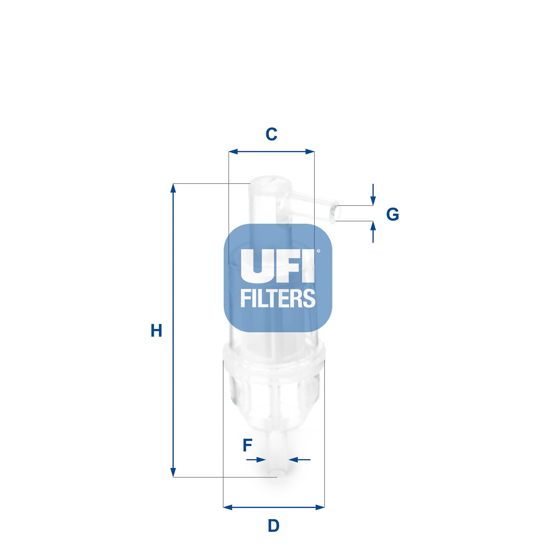 UFI 31.013.00 Fuel filter Filter Insert, 8mm, 8mm