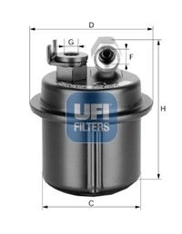 UFI 31.535.00 Fuel filter 16010 SM4 931