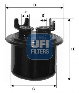 UFI 31.539.00 Fuel filter 16900-SH3-C30