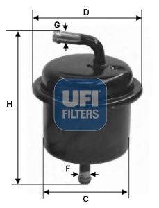31.543.00 UFI Fuel filters SUZUKI Filter Insert, 8mm, 8mm