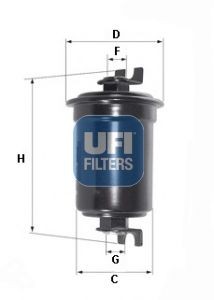 Daihatsu CUORE / MIRA Fuel filter 7243433 UFI 31.547.00 online buy